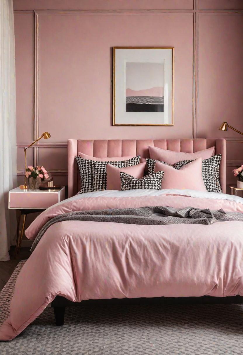 63 Luxurious Pink Bedrooms to Warm Up Your Space 45 43. Pretty in Pink Bedding-0