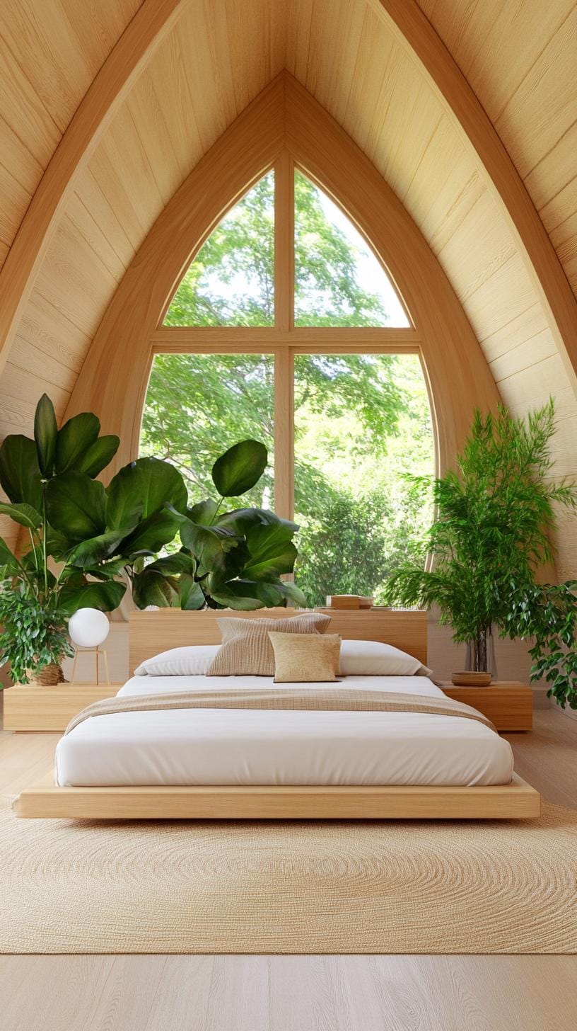 21 sweet attic bedroom ideas that you will love 45 14. Create a quiet zen atmosphere with Tatami mats, low beds and lush green-0