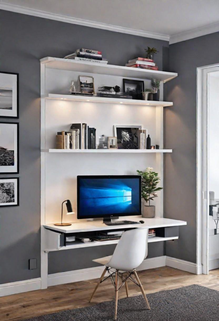 21 Elegant integrated shelves for the living room 20 15. Pull-out desk integrated-0
