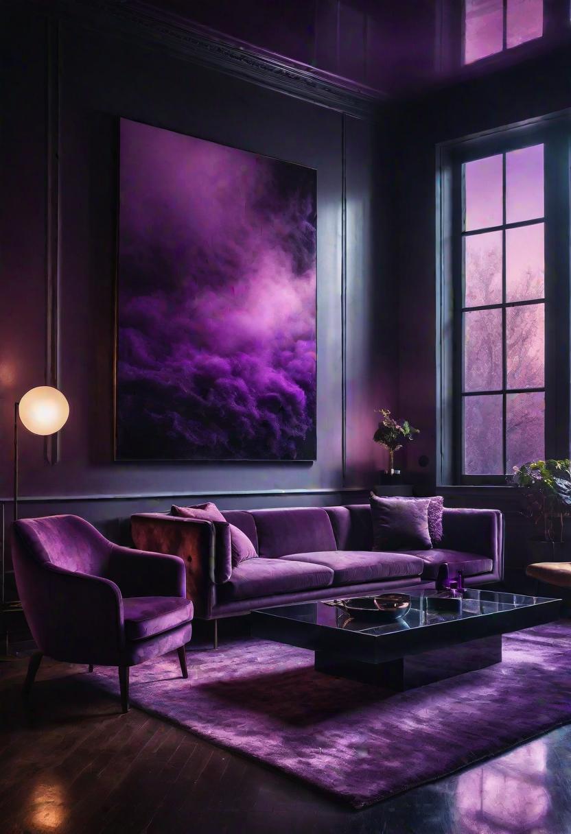 29 Moody Wohnzimmer Ideen: Erstellen Sie eine bezaubernde Atmosphäre 27 25. Purple Haze Lounge Alcove-0