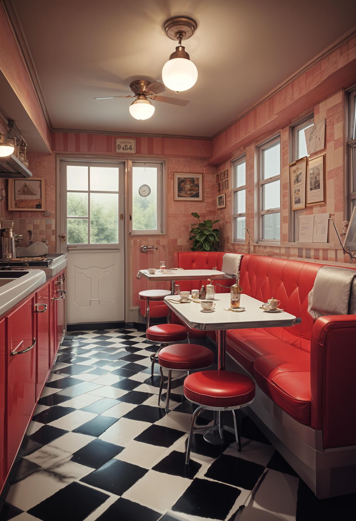 48 Super Cute Dream Room Inspirations for Ultimate Coziness! 28 20. Quirky Retro Kitchenette Design-0