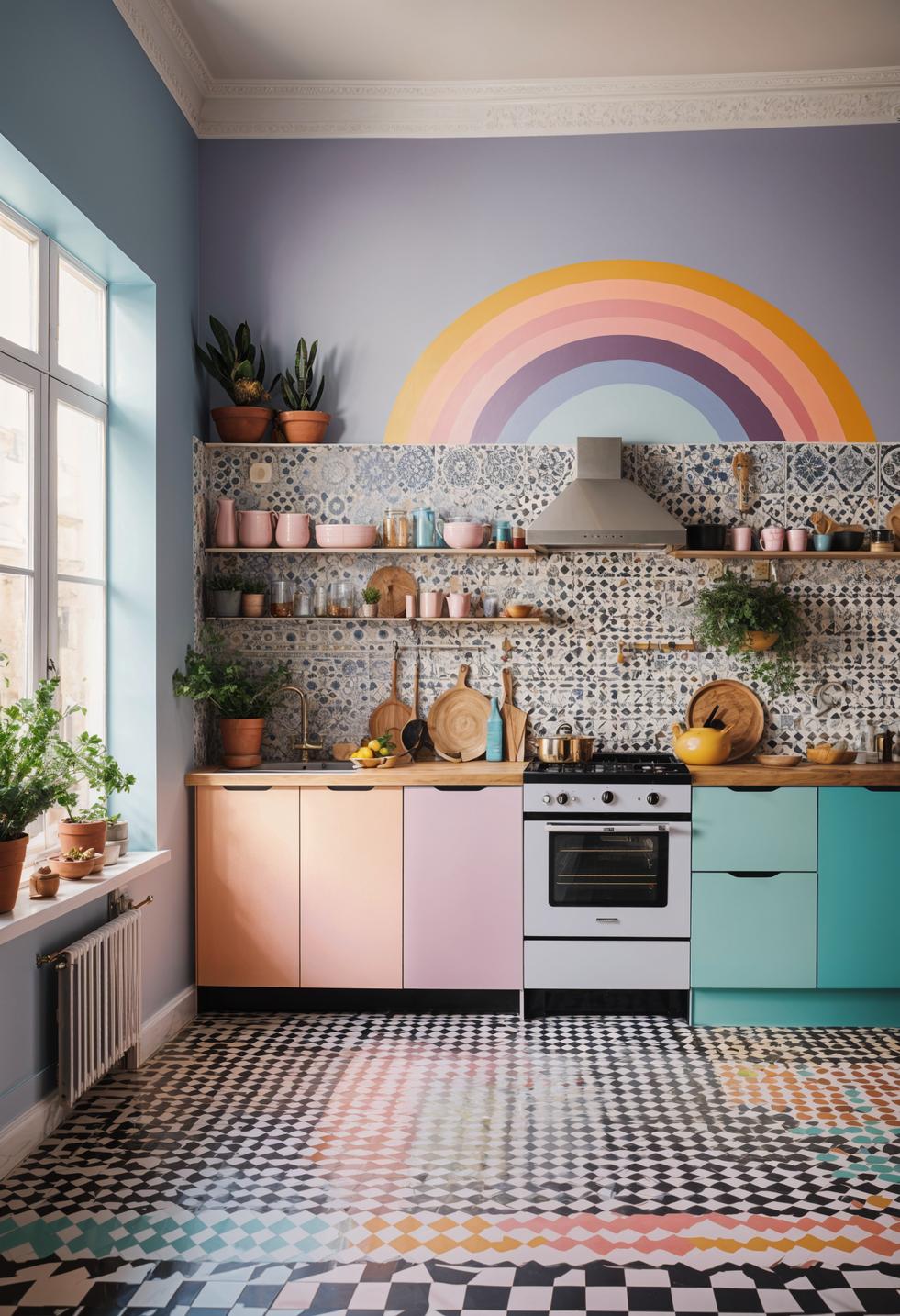 27 Stunning Boho Kitchen Designs That Will Inspire You 6 4. Rainbow Boho Kitchen Charm-0