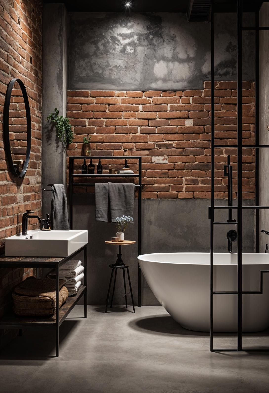21 breathtaking bathroom wall decoration ideas to inspire you 31 15. RAW Industrial Chic Bathroom Deskor-1