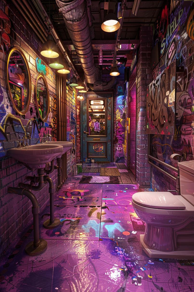 23 dream baths to inspire their creative genius 34 19. Rebel chic bathroom design-0