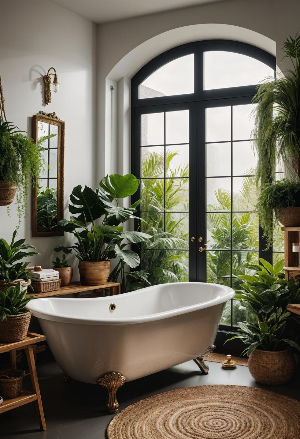 27 Dreamy Boho Bathroom Inspirations for Your Home Makeover 38 22. Relaxing Bathtub Tray with Plants-0