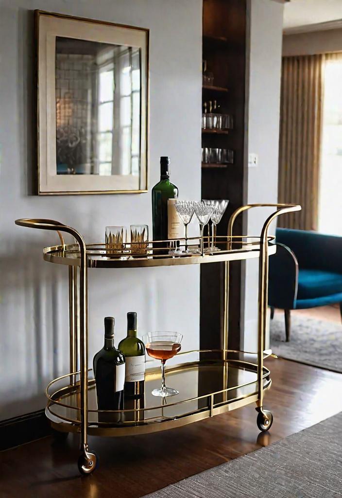 27 schöne Mitte des Jahrhunderts moderne Wohnzimmer 25 20. Retro Bar Cart-0
