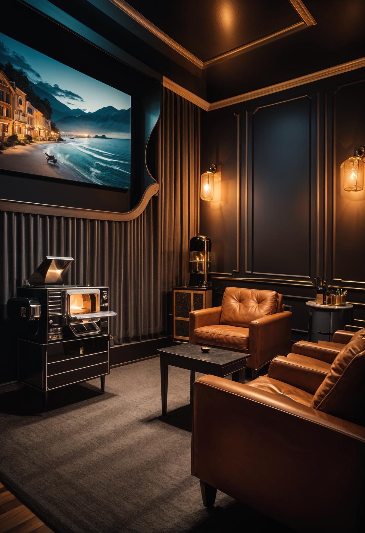 48 Super Cute Dream Room Inspirations for Ultimate Coziness! 21 14. Retro Cinema Room Inspiration-0