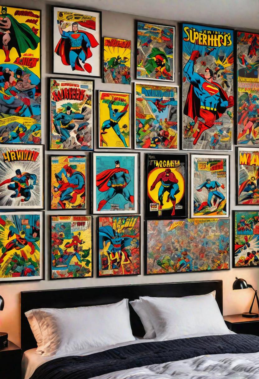 61 Inspiring Bedroom Wall Decor Ideas: Transform Your Space into a Dreamy Retreat 53 51. Retro Comic Book Wall Art-0