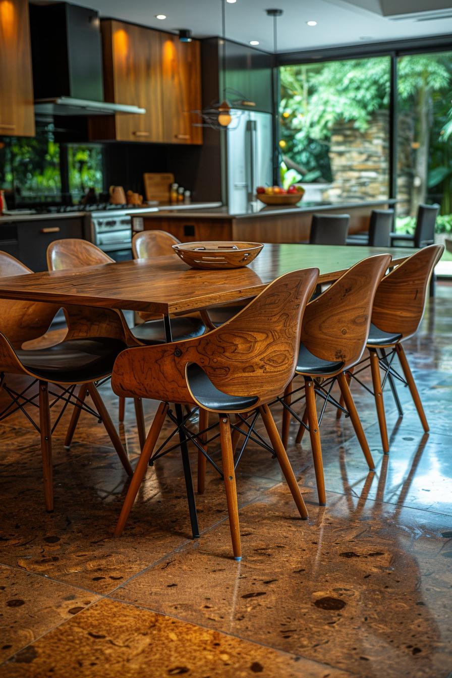 15 new modern dining room ideas in the middle of the century 32 11. Retro Cork Floors and Möbel-1