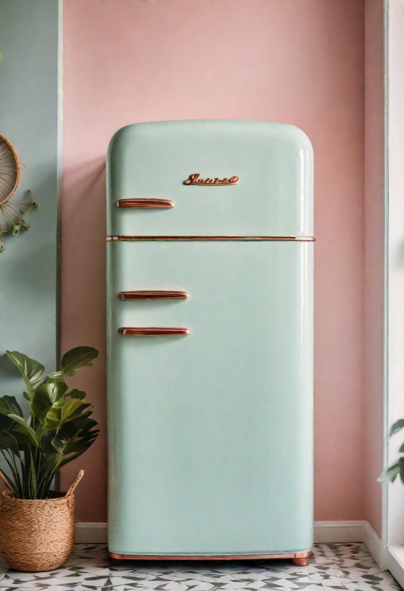 43 Inspiring Kitchen Decor Ideas: Stylish and Functional Accents 5 2. Retro Fridge Makeover Inspiration-1