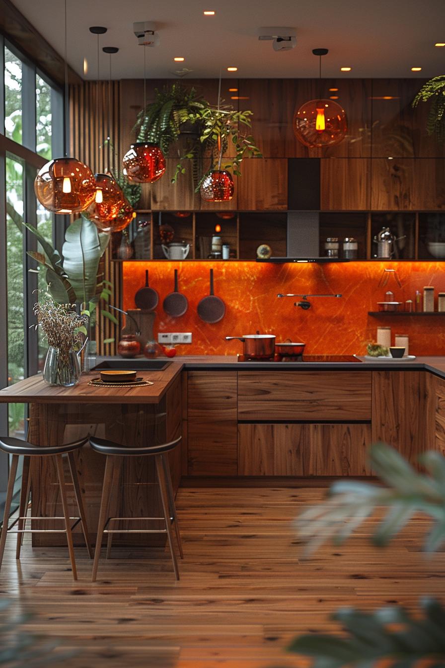 15 unique in the middle of the century modern kitchen ideas 13 4. Retro Island supporters lighting-0