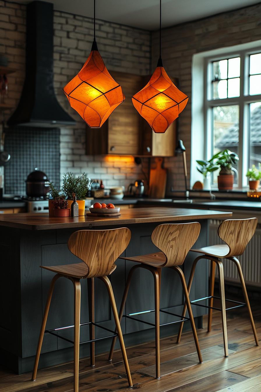 15 unique in the middle of the century modern kitchen ideas 14 4. Retro Island supporters lighting-1