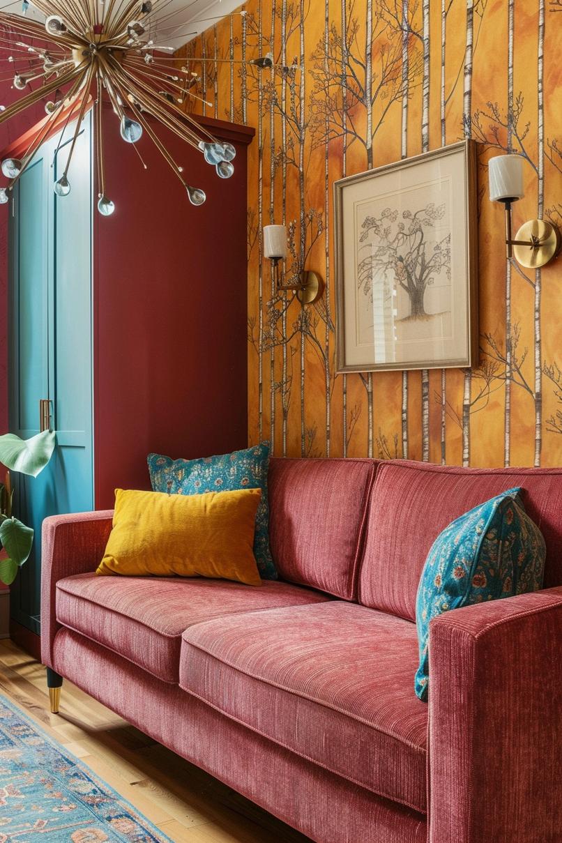 21 Cozy middle of the century modern living room ideas 31 10. Retro Lounge Corner Decor-1