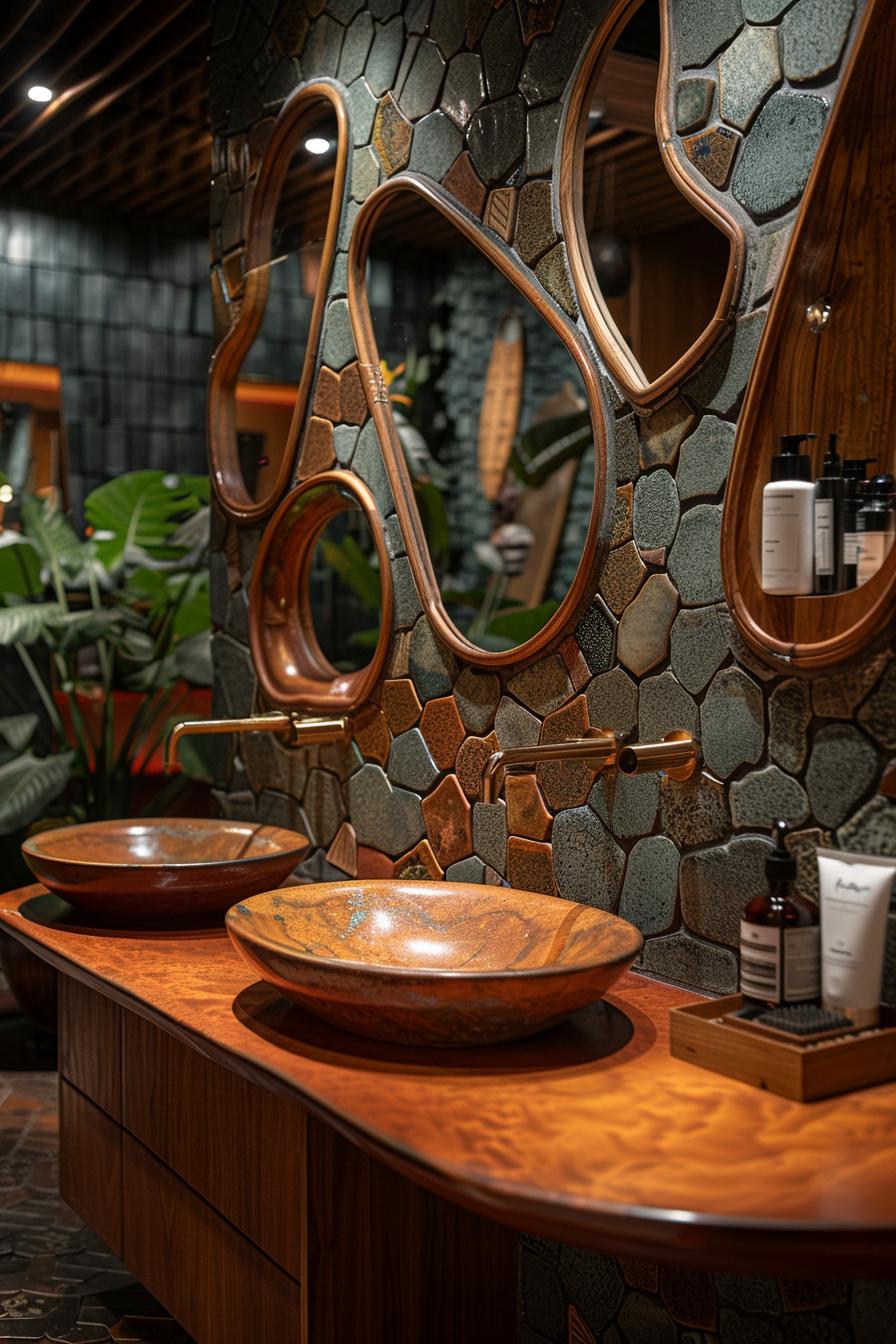 15 chic mid century modern bathroom ideas for timeless elegance 34 11. Retro Mosaic Wall Design Integration-1