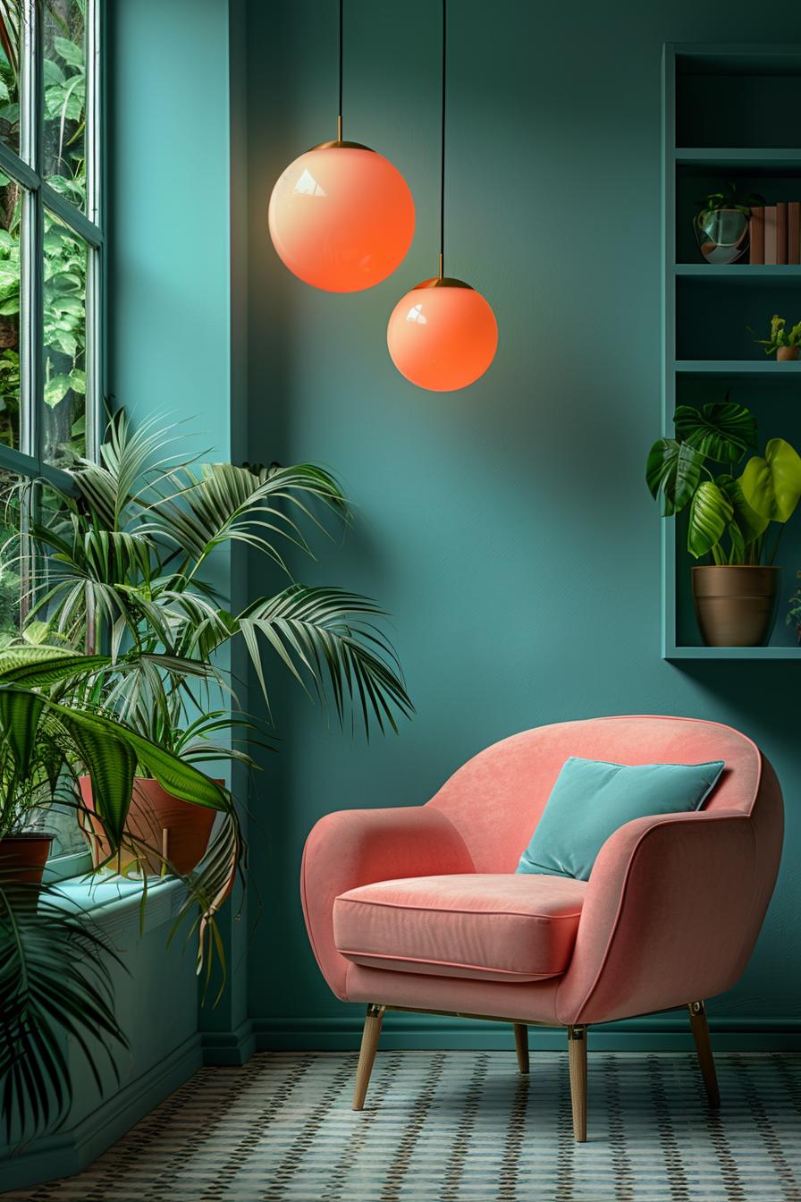 21 cozy mid -century modern living room ideas 46 15. Retro-inspired level shelf design-1