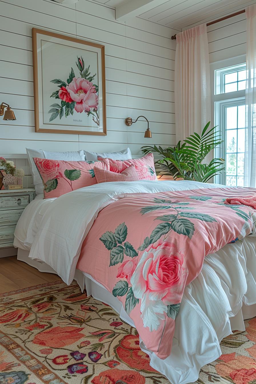 15 dreamy pink coastal bedroom ideas: beach & aesthetics 33 11. Rose-inspired coastal bedroom decor-2