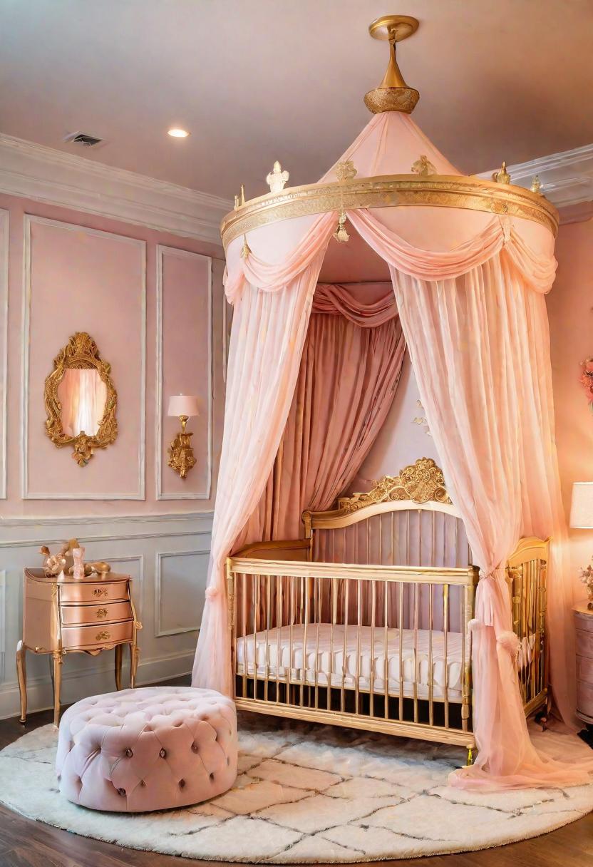 33 Enchanting Girl Nursery Ideas: Chic Decor for Her First Room 12 7. Royal Nursery Theme-1