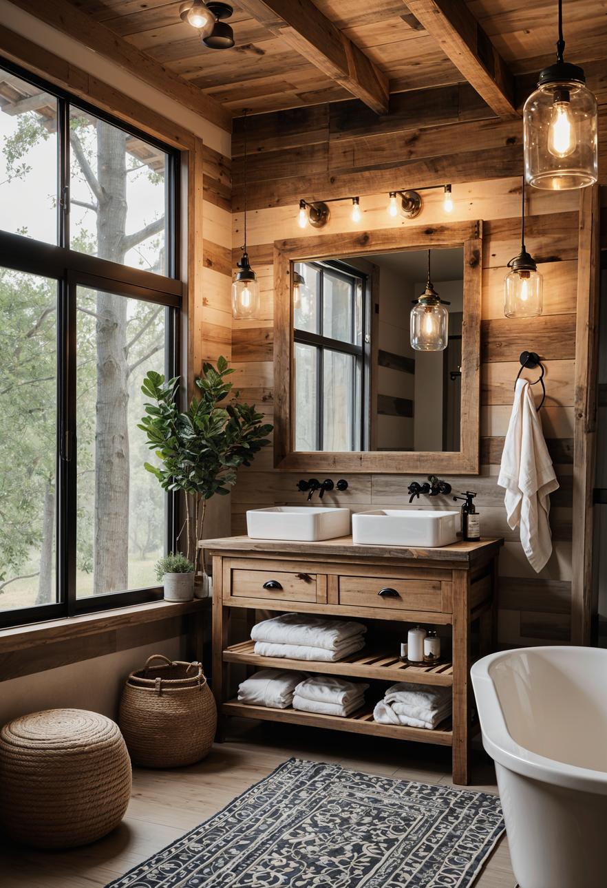 29 Breathtaking Bathroom Decor Ideas to Revamp Your Space 15 5. Rustic Bathroom Decor Inspiration-1