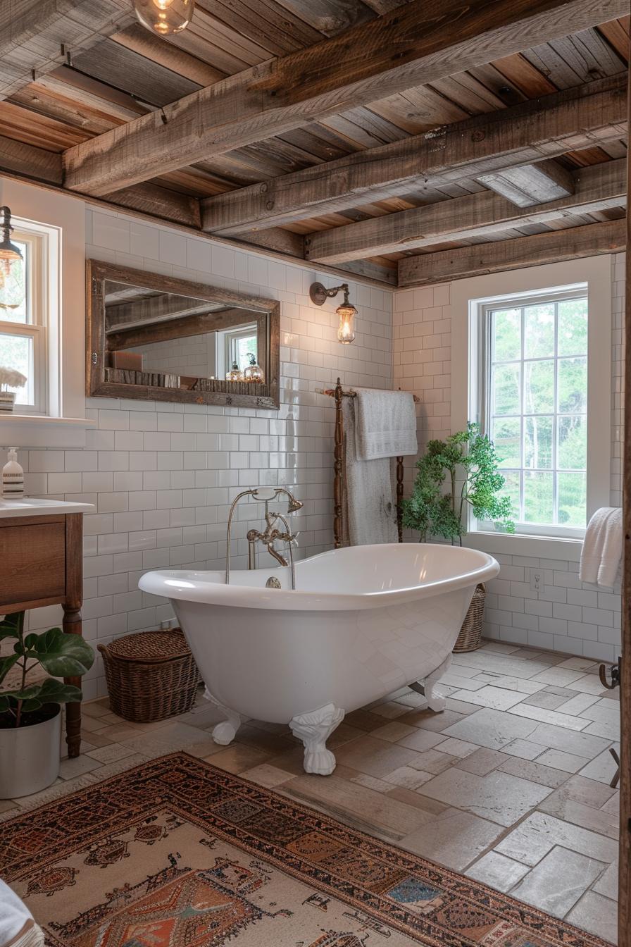 23 dream baths to inspire their creative genius 4 2. Rustic Bad Retreat with Elegance-0