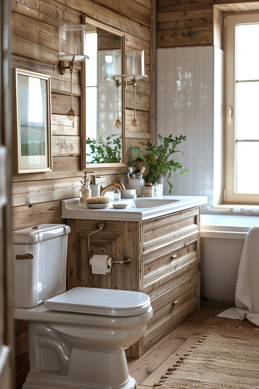 15 beautiful Shiplap bathroom styles to impress your guests 28 13. Rustic cabin bathroom inspiration-0