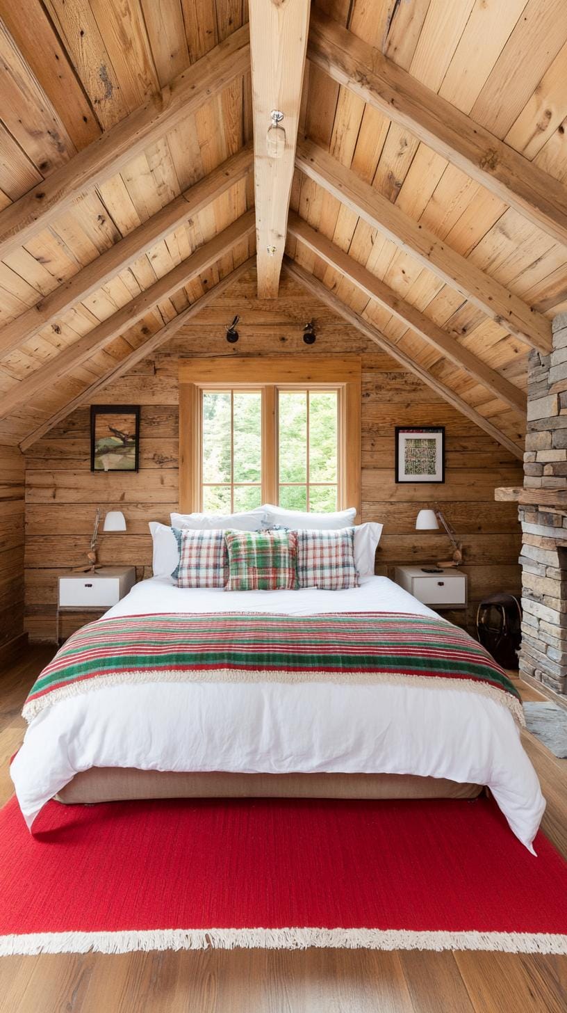 20 super cozy small roof tree bedroom ideas today 6. Rustic cabin vacation with recovered wood accents and flannel textiles-1