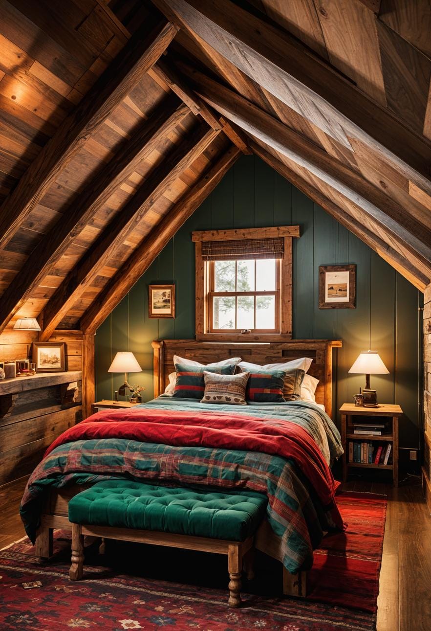 20 super cozy small roof tree bedroom ideas to explore today 20 20 6. Rustic cabin vacation with recovered wood accents and flannel textiles-2
