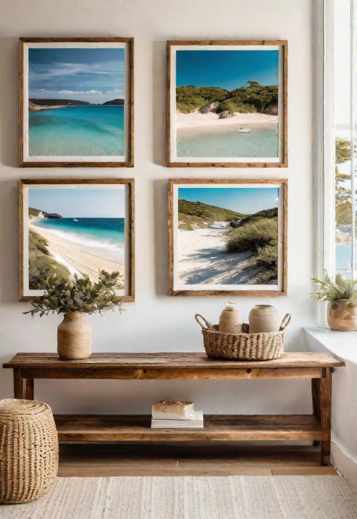 43 Inspiring Coastal Living Room Ideas 27 25. Rustic Coastal Botanical Prints-0