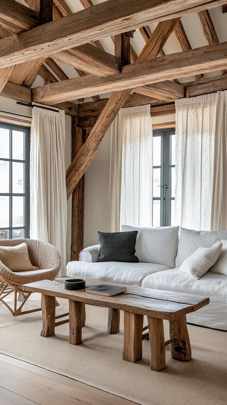 19 Cosy Moody farmhouse living room ideas, the wow 29 9. Rustic elegance in the farmhouse decor-2