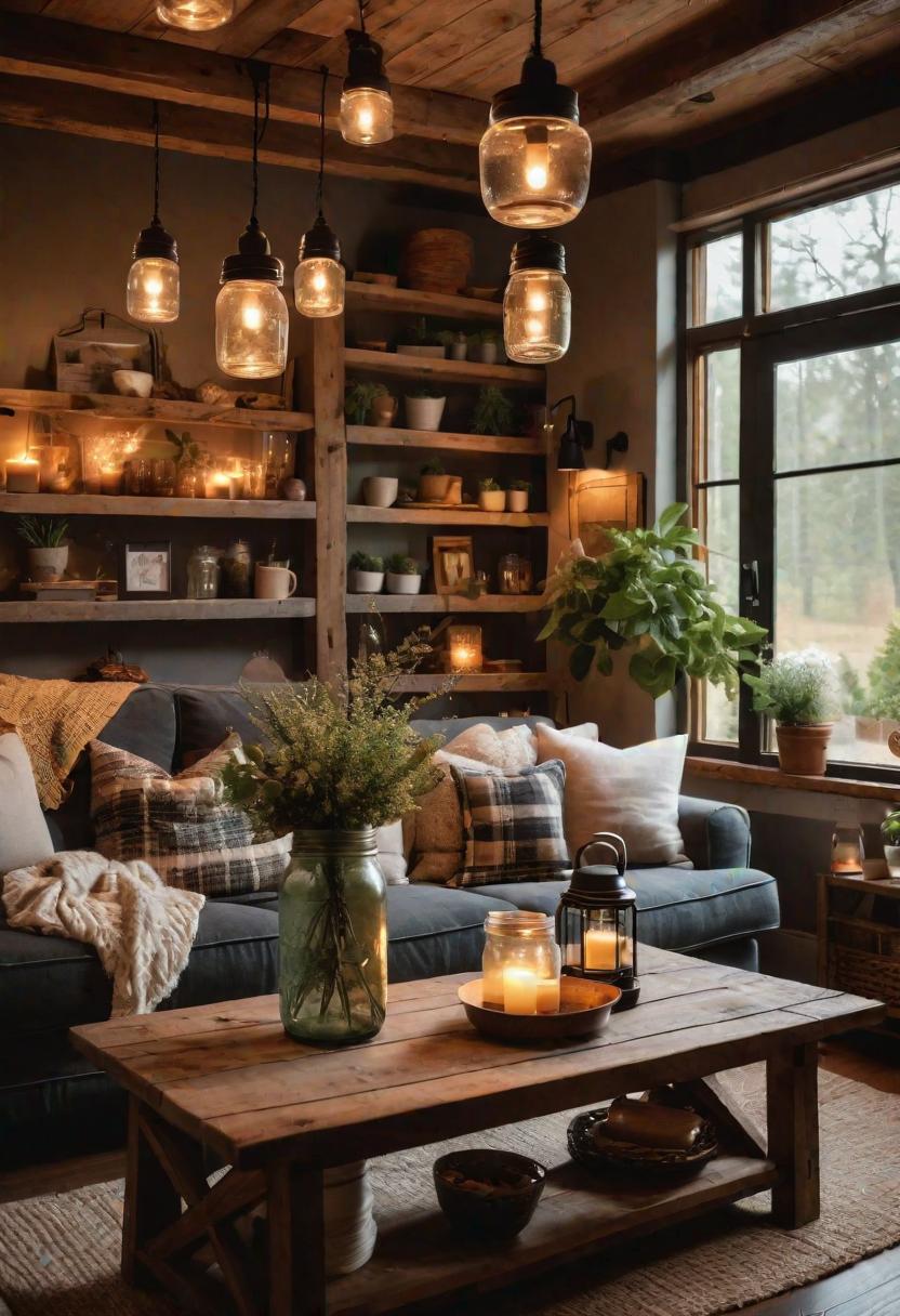 45 Warm & Inviting Cozy Living Room Ideas for Ultimate Relaxation 12 10. Rustic Family Room Gathering-0
