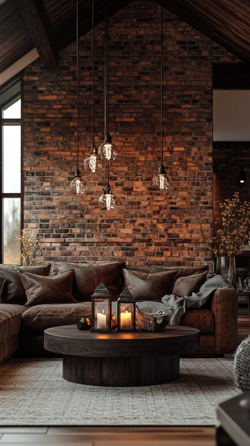 19 cozy atmospheric farmhouse living room ideas, the woW 47 15. Rustic farmhouse accent wall Inspiration-1