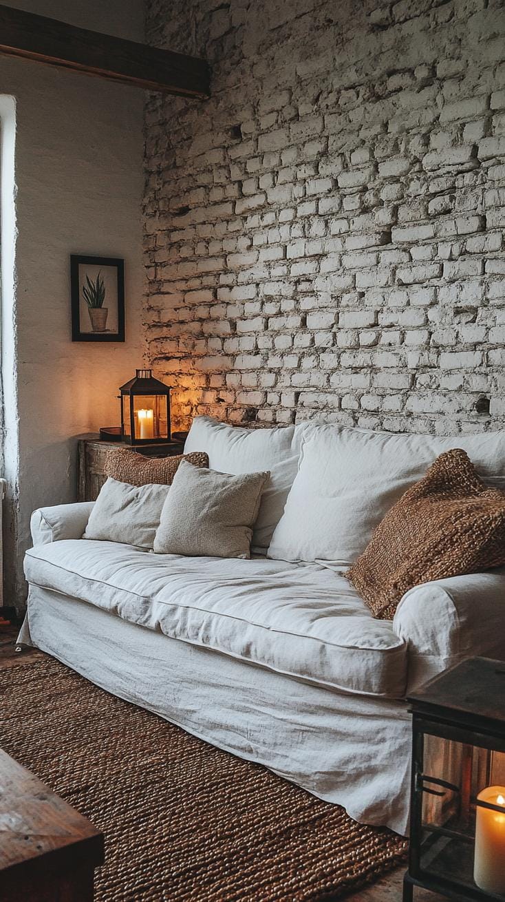 19 cozy atmospheric farmhouse living room ideas, the woW 48 15. Rustic farmhouse accent wall Inspiration-2