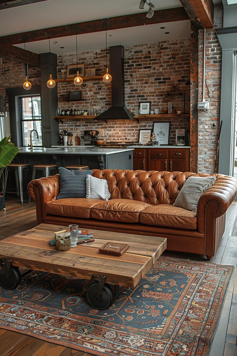 19 unique earthy living room ideas for a cozy makeover 23 7. Rustic industrial living room Inspiration-1