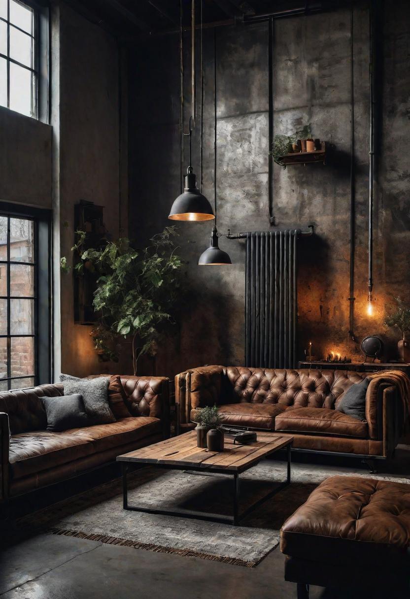 29 Moody Wohnzimmer Ideen: Erstellen Sie eine bezaubernde Atmosphäre 28 26. rustikaler industrielles Wohnzimmer Trends-0
