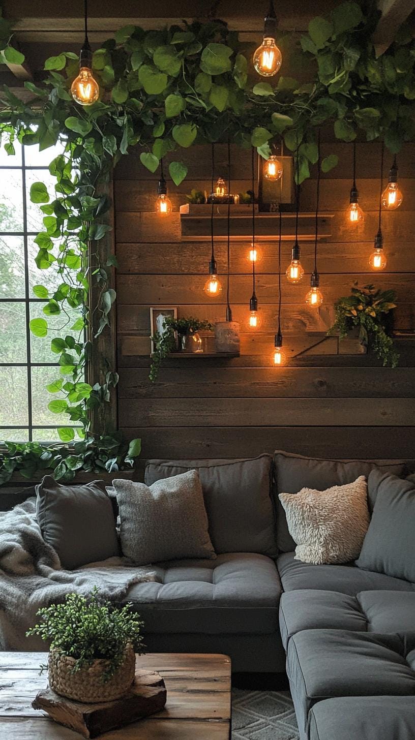 19 cozy moody farmhouse living room ideas, the woW 9 3 .. Rustic lighting for a cozy atmospheric 0