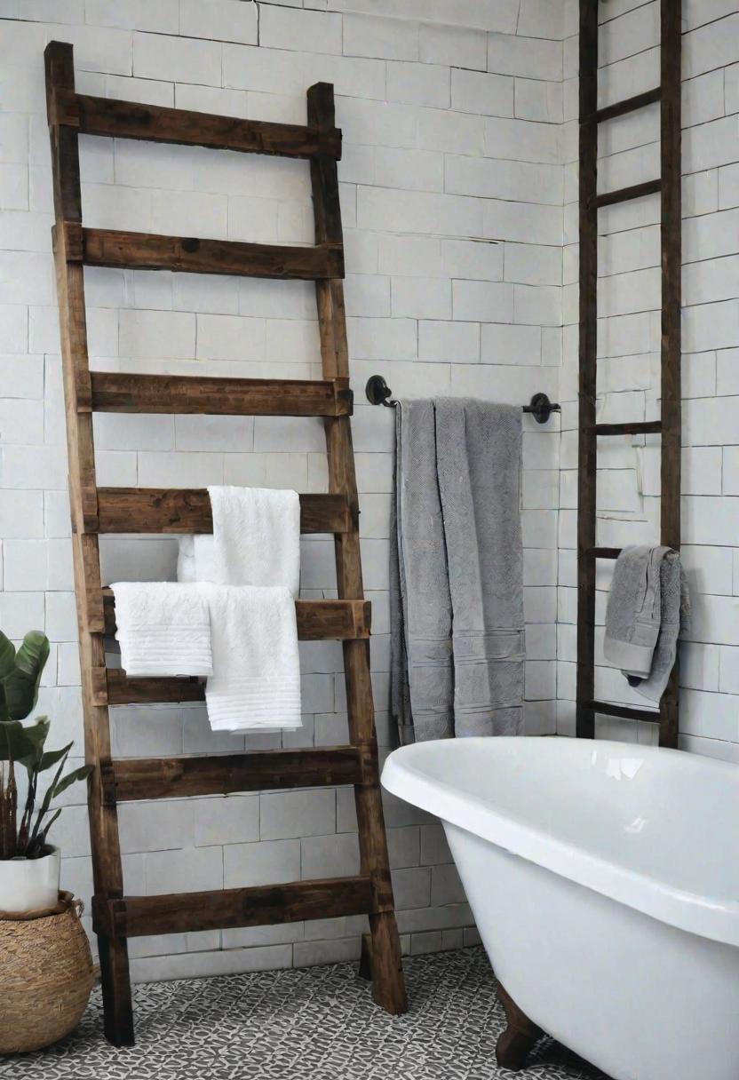 19 Genius Small Bathroom Ideas: Space Saving Hacks 35 18. Rustic towel shelf for small bathroom-0
