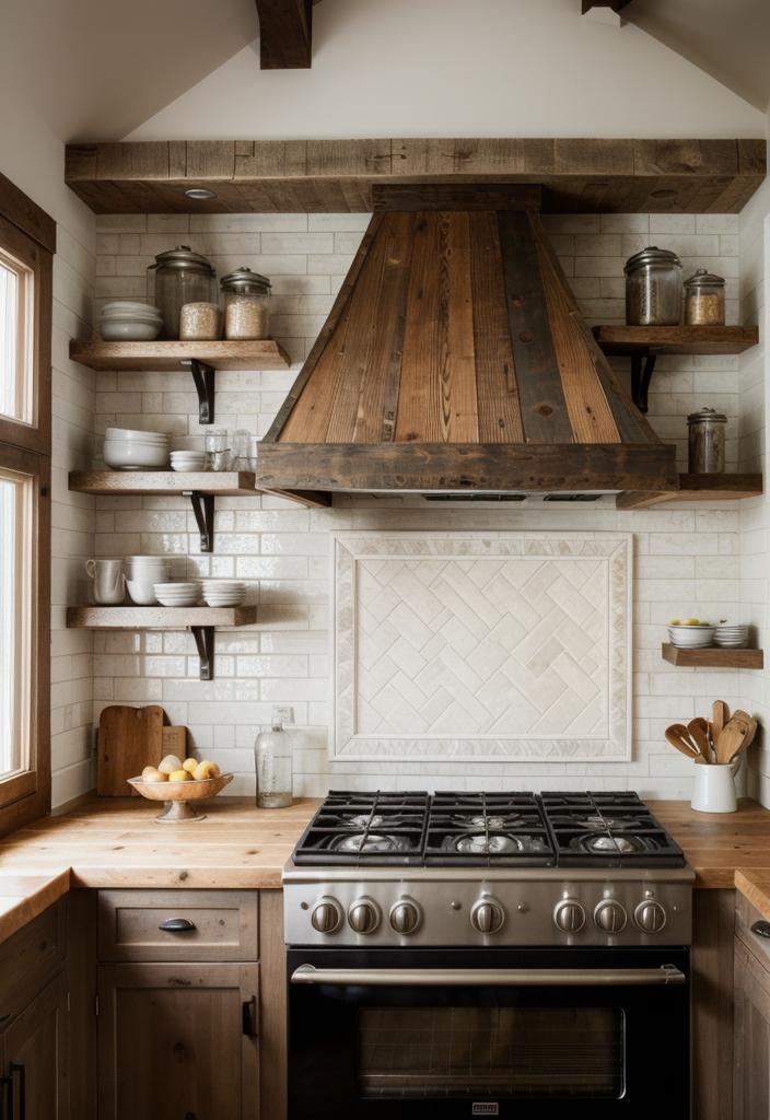 35 Stunning Kitchen Backsplash Ideas: Creative and Eye-Catching Designs 42 28. Rustic Wood Backsplash Design-1
