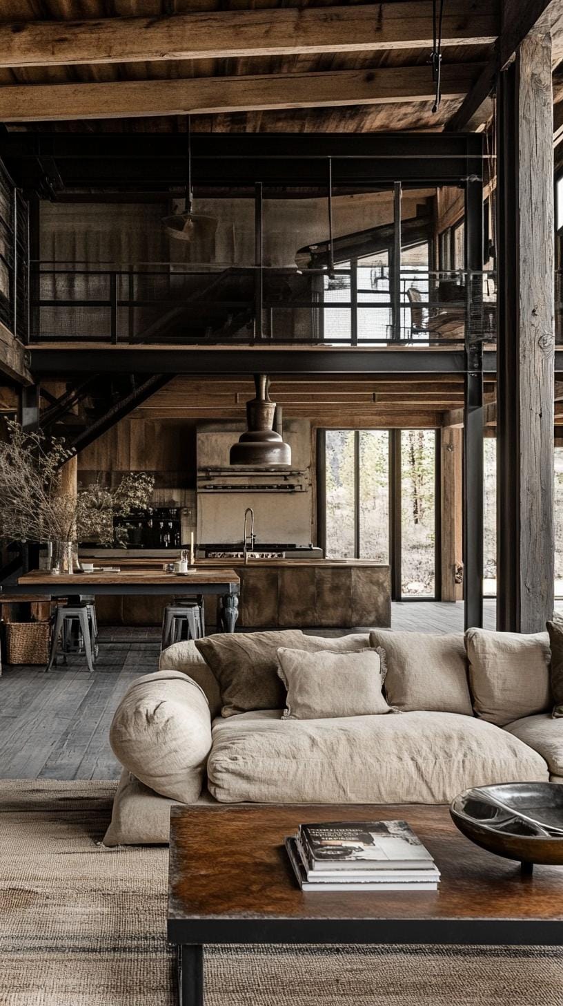 19 cozy moody farmhouse living room ideas, the wow 18 6. Rustic hits industry in Decor-0
