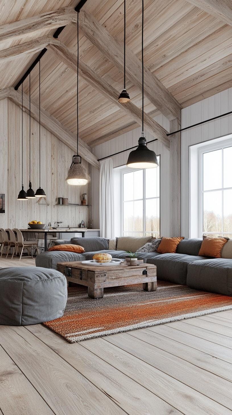 19 cozy atmospheric farmhouse living room ideas, the woW 19 6. Rustic meets industrial in Decor-1
