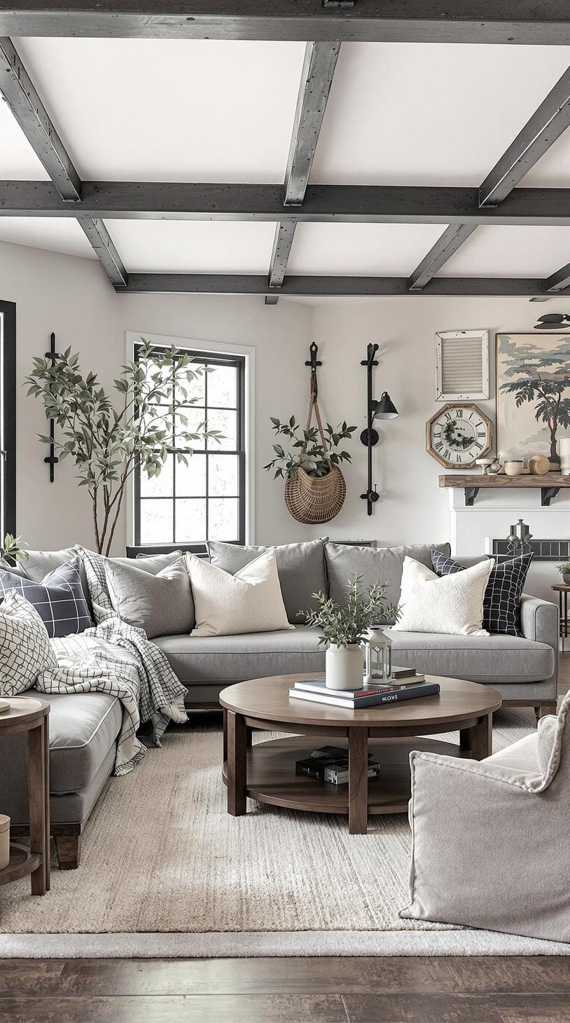 19 cozy moody farmhouse living room ideas, the woW 20 6. Rustic meets industrial in Decor-2