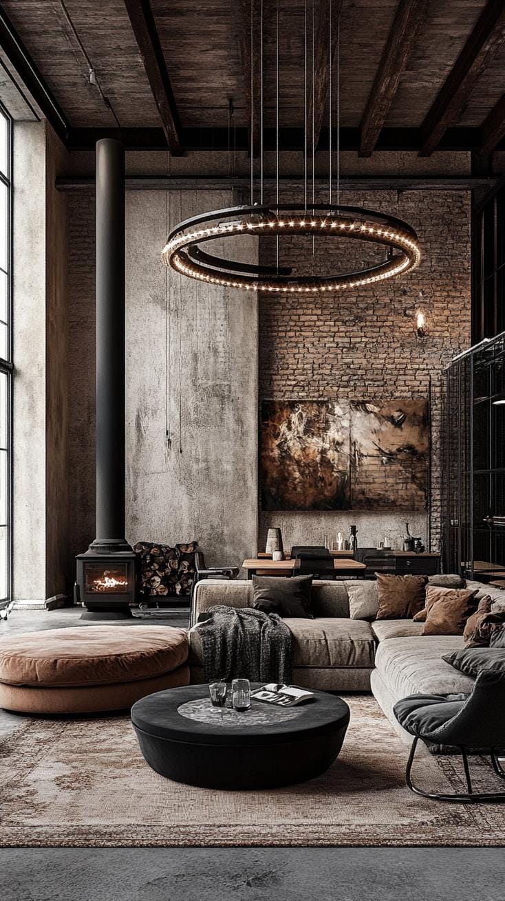 19 cozy atmospheric farmhouse living room ideas, the woW 21 6. Rustic meets industry in Decor-3