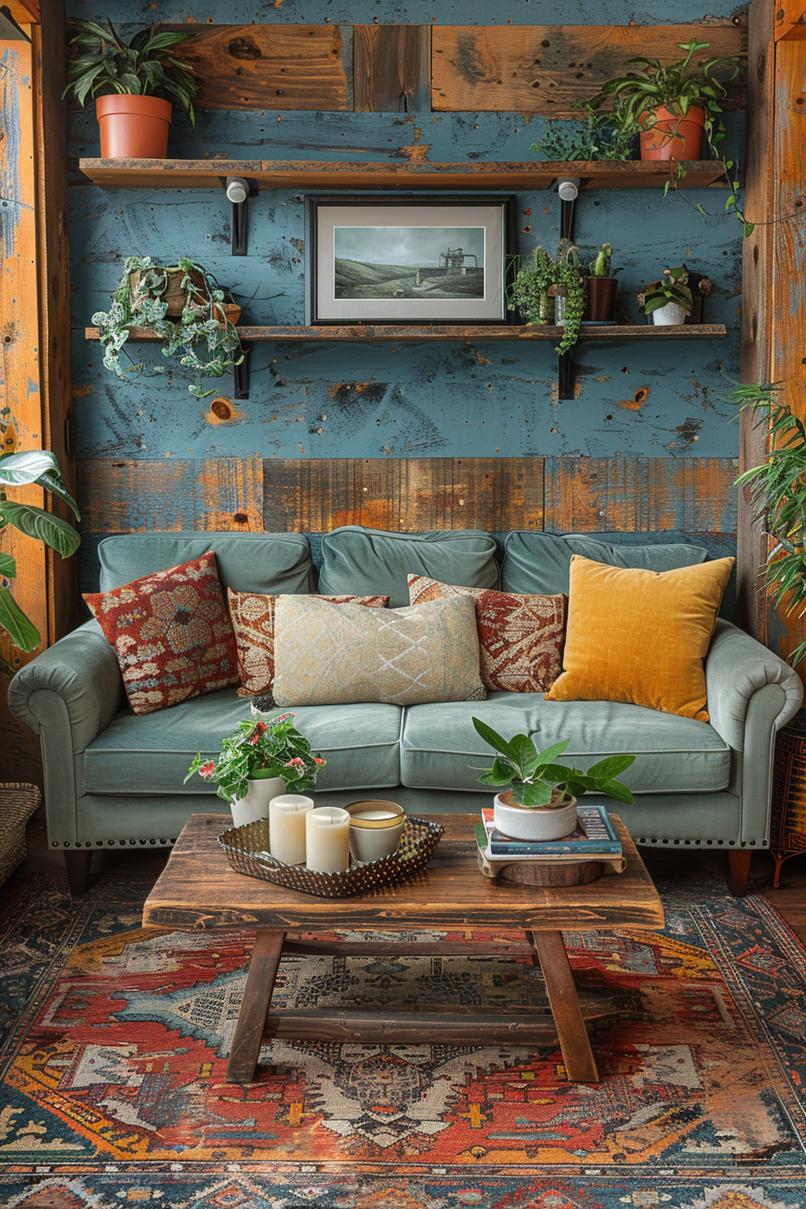 19 beautiful boho in the middle of the century modern living room 23 8. Rustic meets in the middle of the century