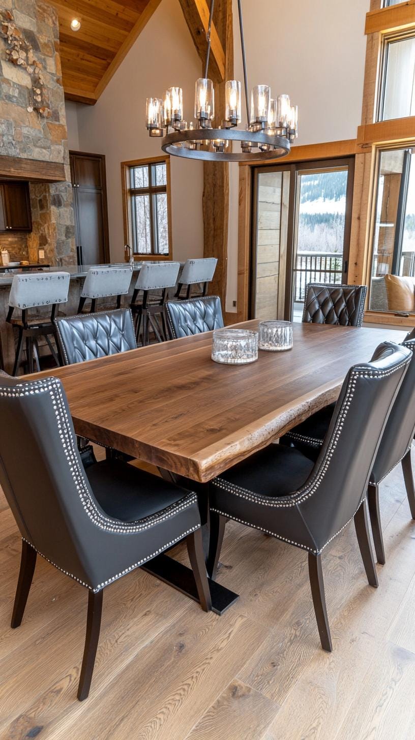 21 Cozy organic modern living room ideas for copying 47 15. Rustic tables paired with leather or fabric accumulator-2