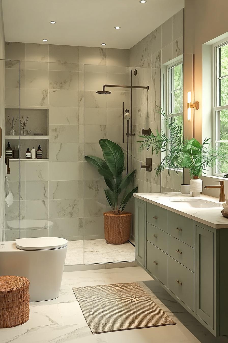 15 new bathroom design trends for 2024 and 2025 7 2. Sage green bathroom design trends-1