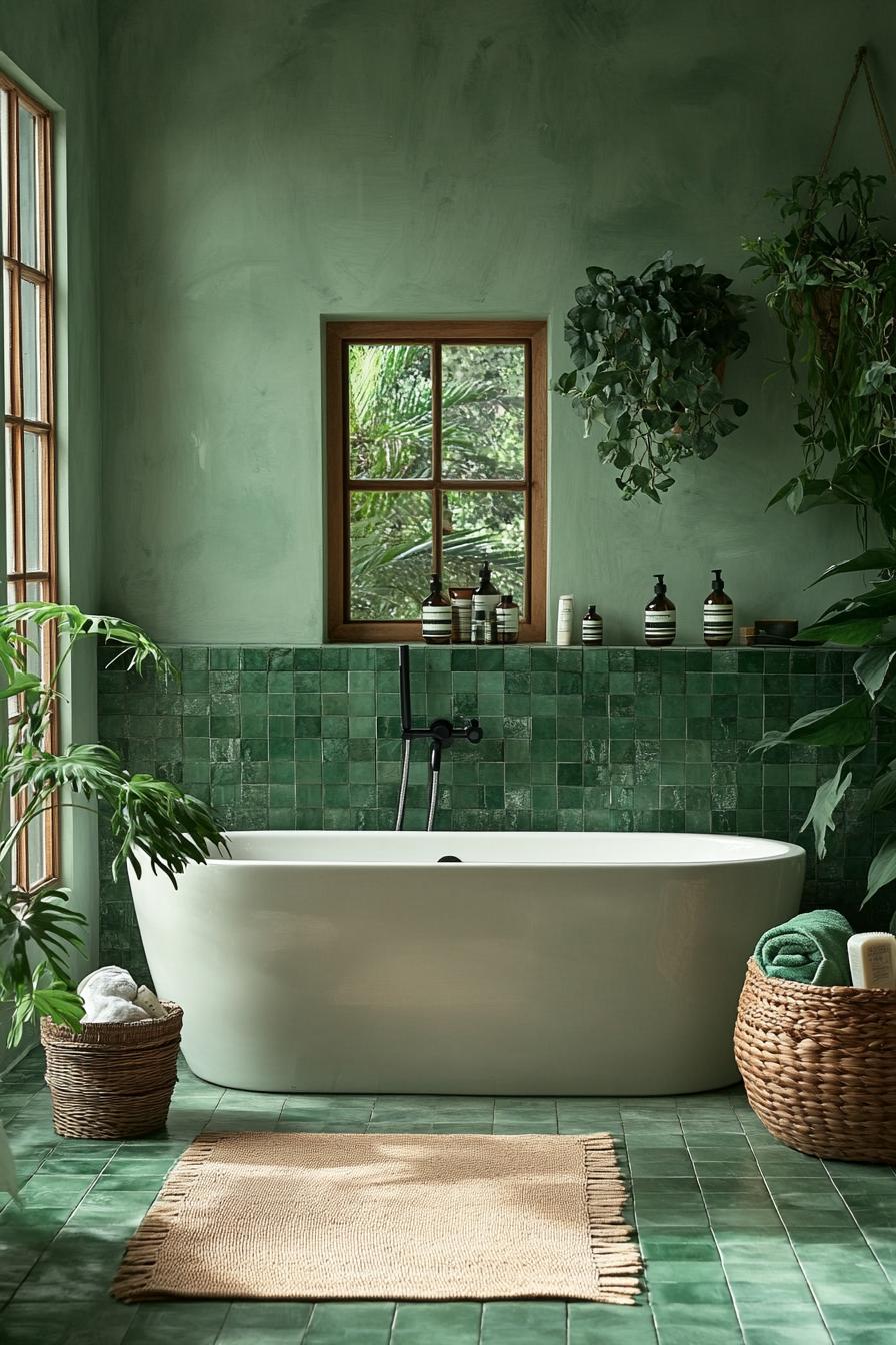 15 new bathroom design trends for 2024 and 2025 9 2. Sage green bathroom design trends-3