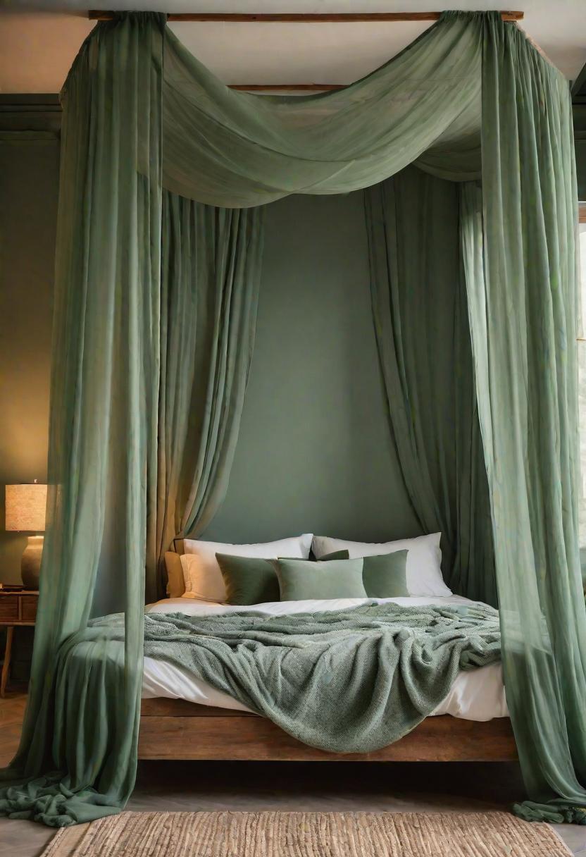 29 Sage Green Bedroom Ideas to Transform Your Space into an Oasis 3 3. Sage Green Canopy-0