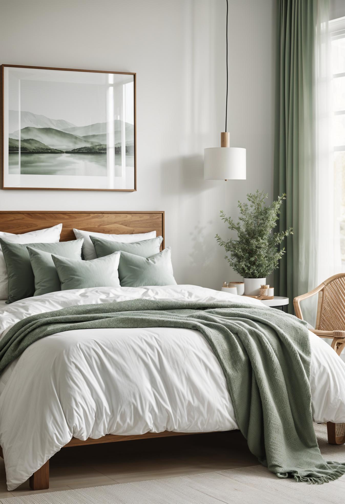 39 Dreamy Bedroom Decor Ideas (New) 21 17. Sage Green-Themed Bedroom Decor-0