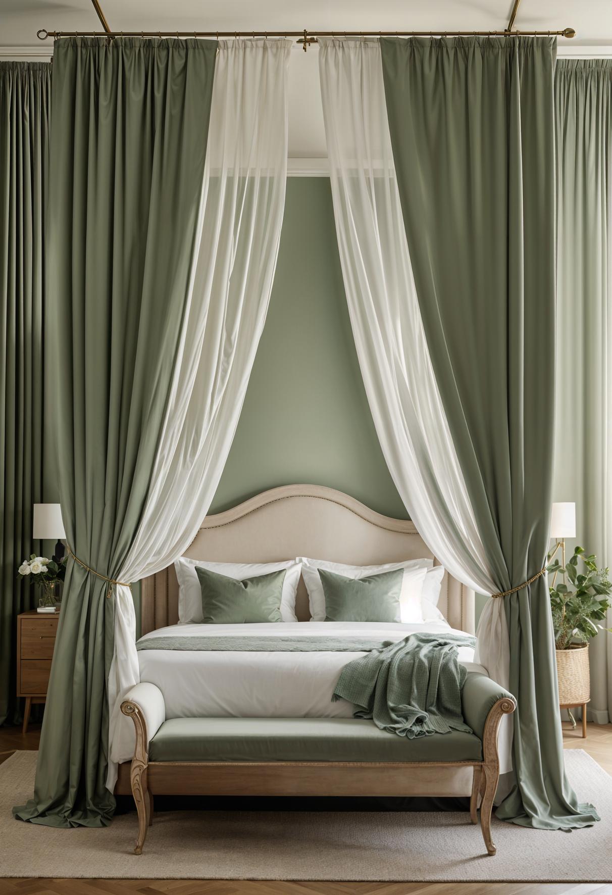 39 Dreamy Bedroom Decor Ideas (New) 31 25. Sage Green and White Elegance-0