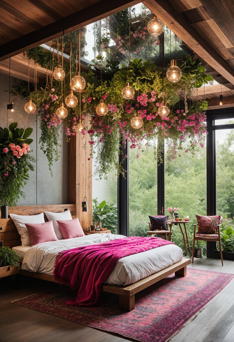 31 Chic Sage Green and Pink Bedroom Inspirations 6 2. Sage & Pink Hanging Terrariums-0