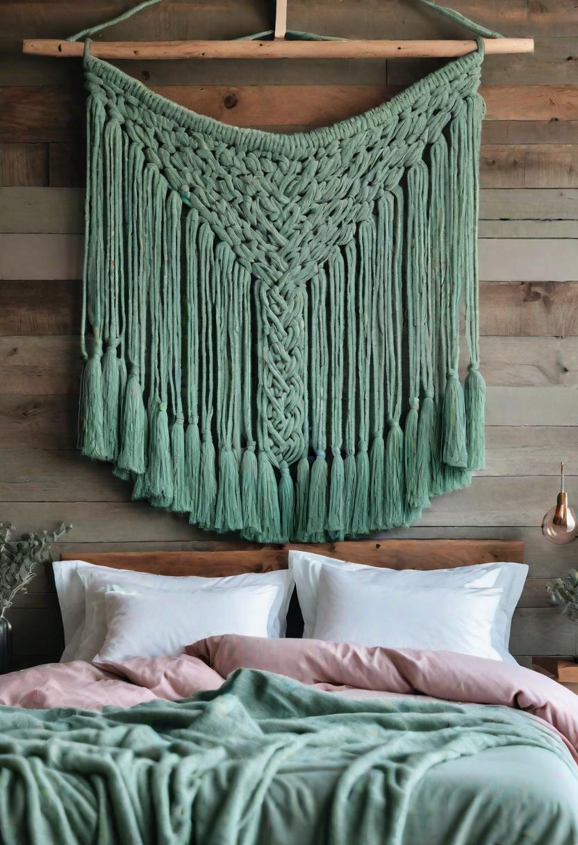 31 Chic Sage Green and Pink Bedroom Inspirations 21 13. Sage & Pink Macrame Wall Hangings-0