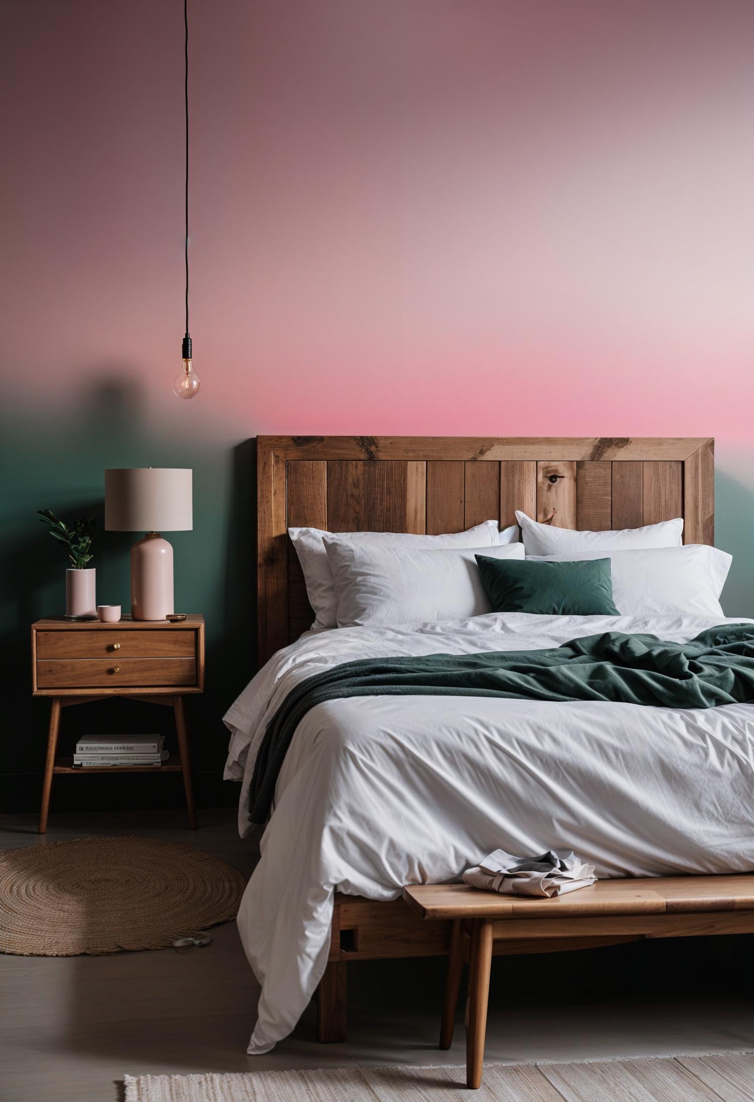 31 Chic Sage Green and Pink Bedroom Inspirations 31 21. Sage to Pink Ombre Paint-0